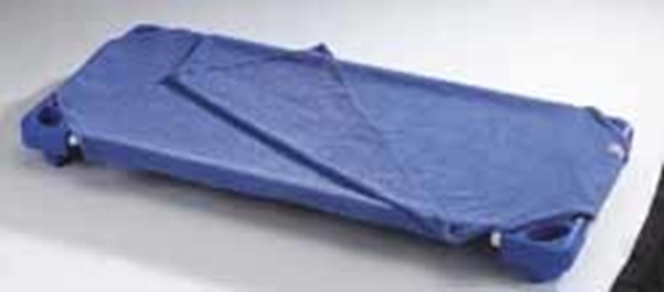 Image sur Turbulette en tissu éponge ouverte bleu foncé